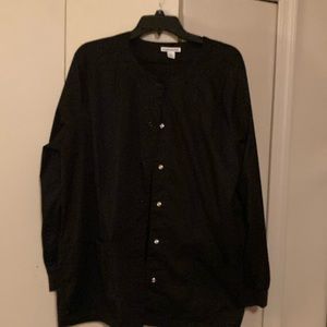 Warming scrub jacket size 2X black